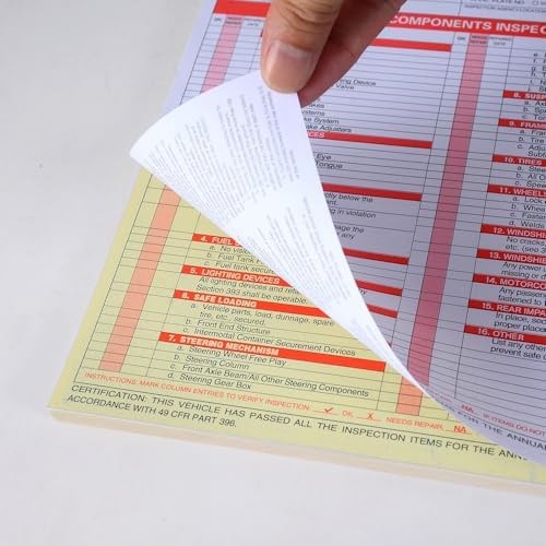 25Pack Inspection Forms and Stickers，Annual Vehicle Inspection Report，Annual …