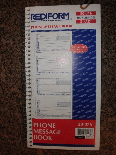 5 Rediform Memo Style Phone Message Books *400 MESSAGES PER BOOK*4 PER PAGE