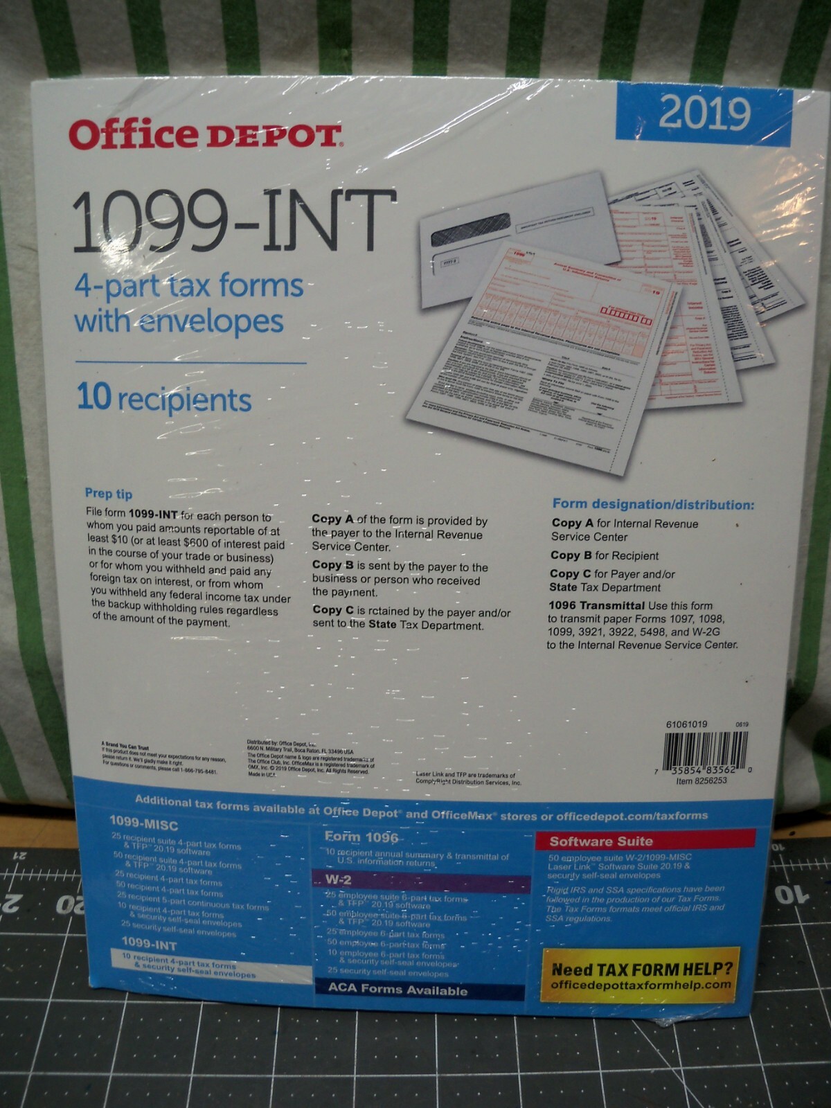2019 Office Depot 1099-INT Tax Forms w Envelopes, 4-Part,10-PK Staples USA