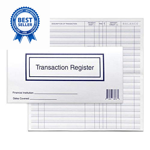 Checkbook Registers for Personal Checkbook, 3 x 6 inches, White and Blue