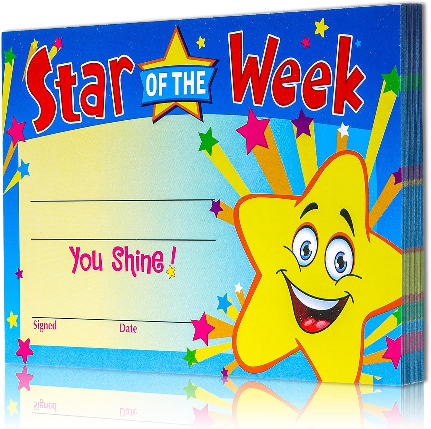 50 Pack Recognition Rewards Star Student Certificates Awards Certificates Studen