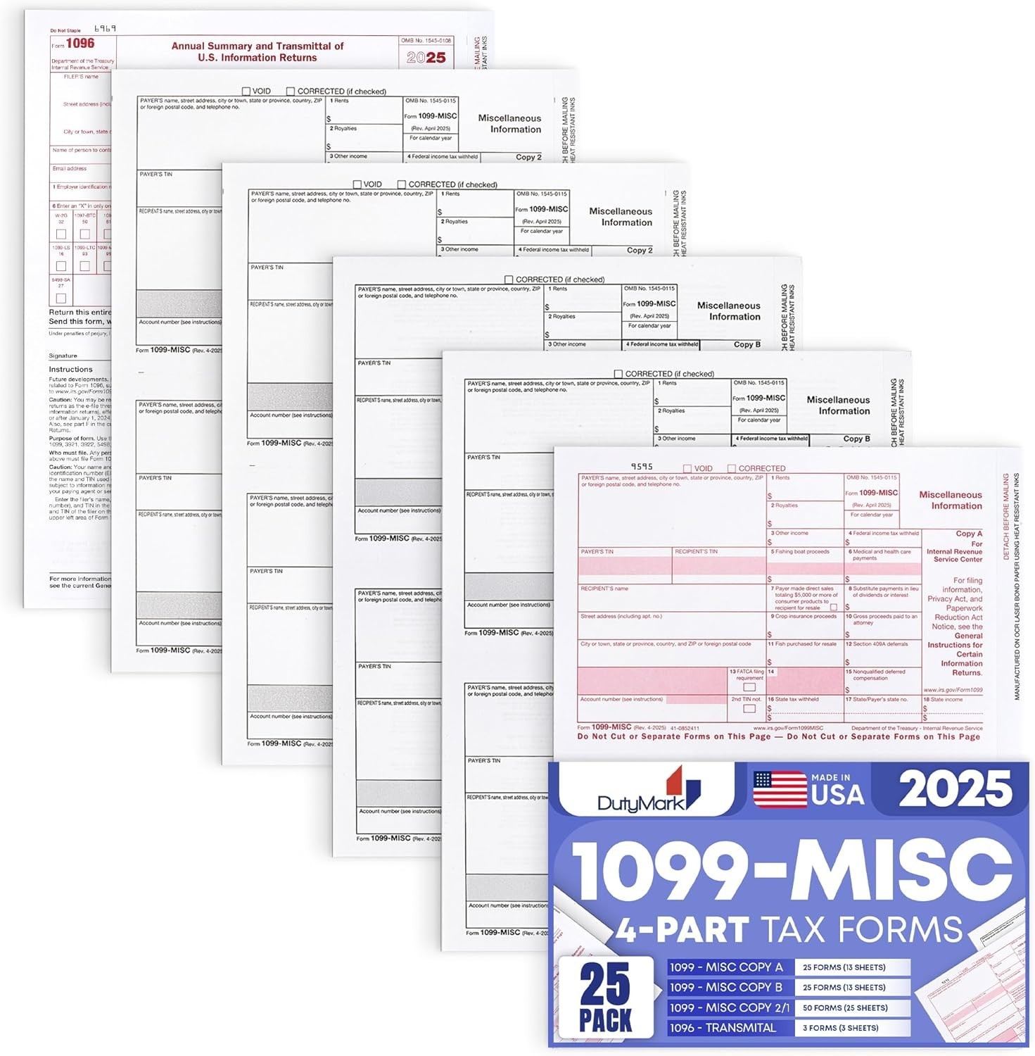 Complete 2025 1099 MISC Forms Kit for 25 – Hassle-Free Tax Preparation