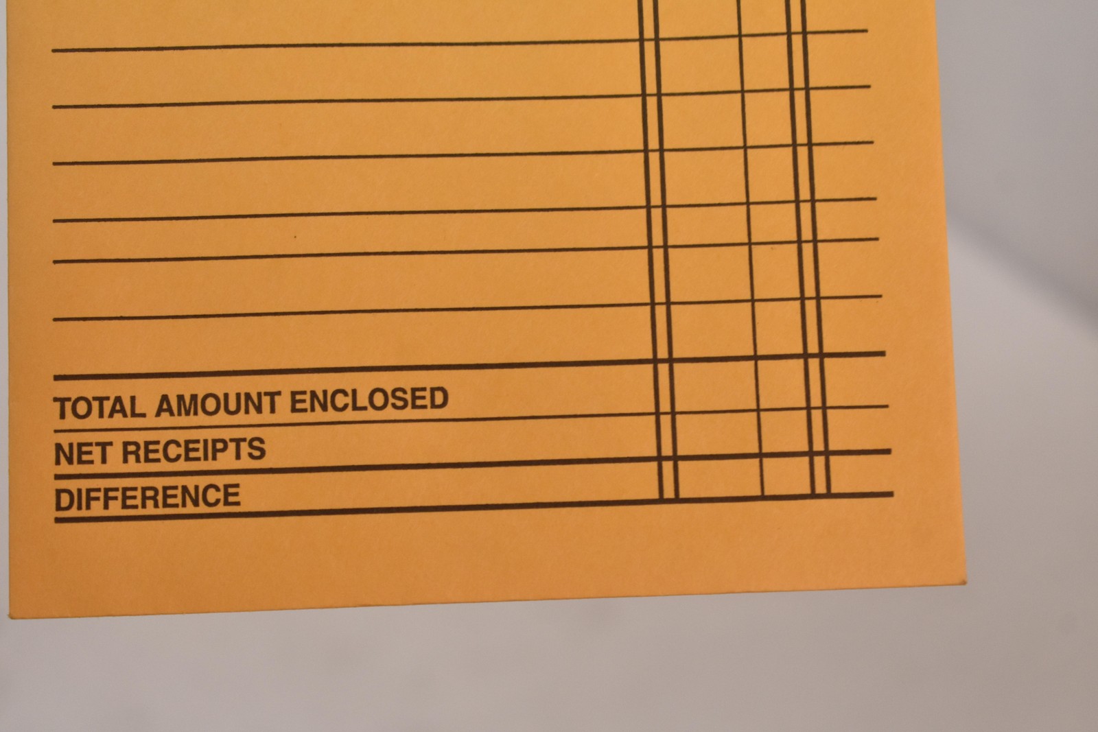 Cashier’s Report Envelopes Lot Of 142 Yellow Paper Daily Till Count Receipts