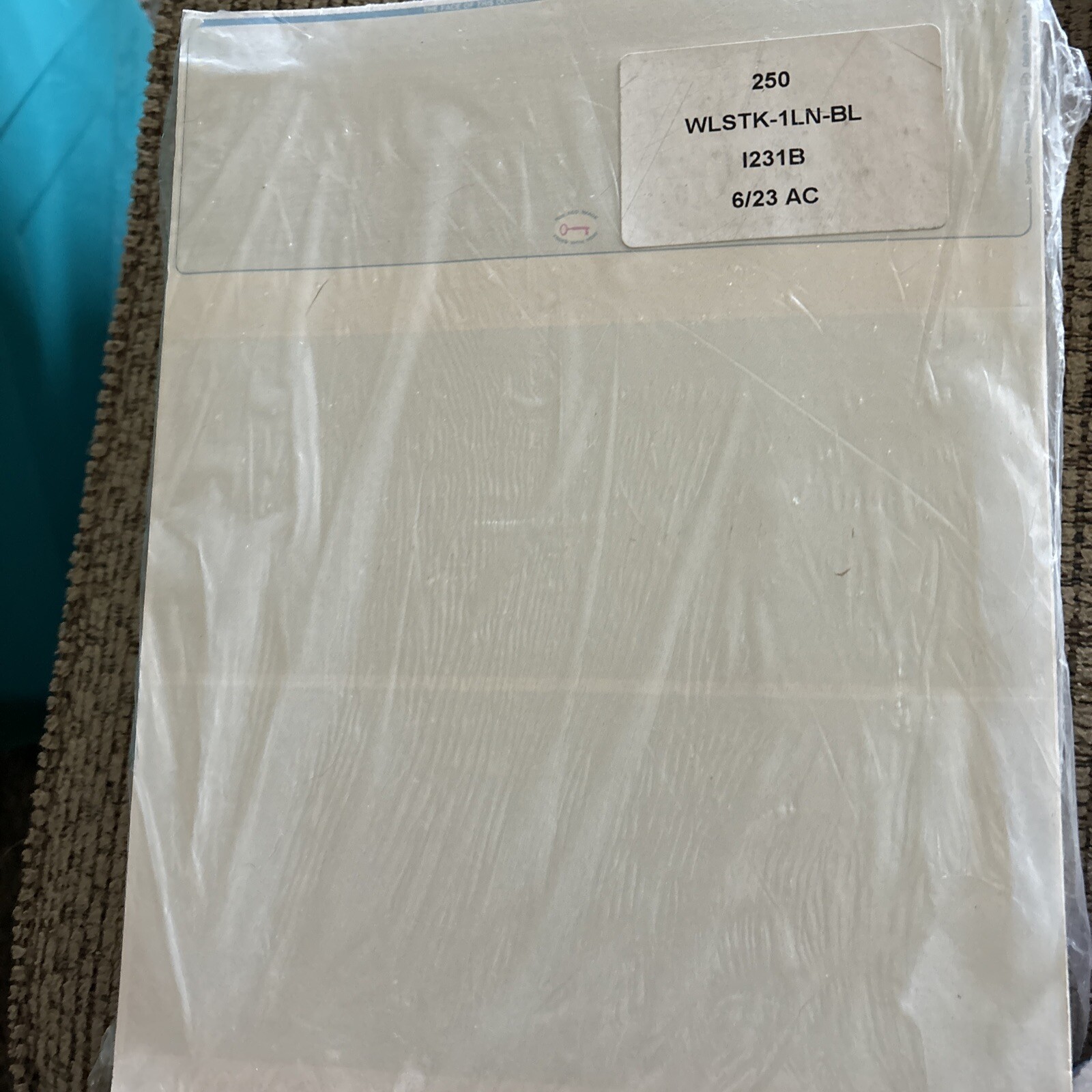 250 Blank Laser Checks – Top Position Blue Linen WLSTK1LNBL