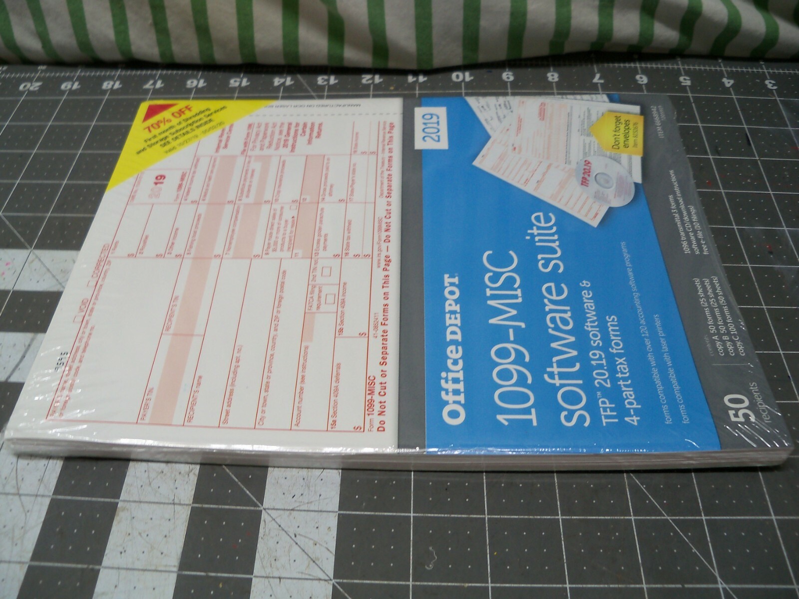 Office Depot 1099-MISC Tax Forms Software 2019 4-Part 50 pk Staples USA