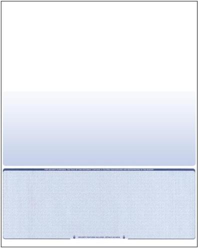 2500 Blank Check Stock Paper – Check on Bottom – Blue Diamond