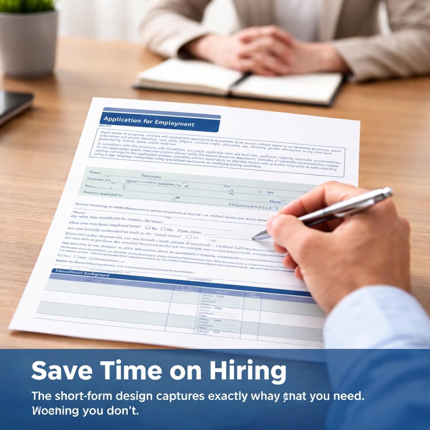 50 State Compliant Job Application Short Form 8 ½”x11 50 Pack
