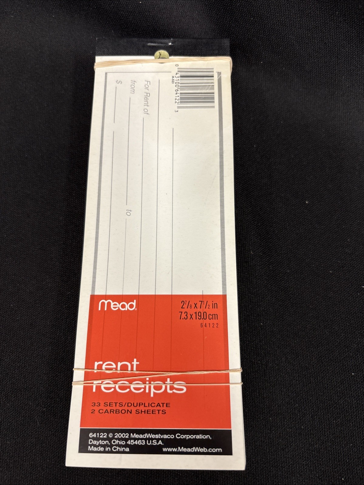 Mead Mead Rent Receipts, 33 Ea 3 Pads