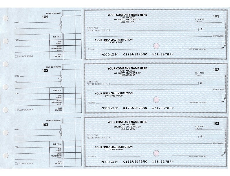 Manual checks business 300 Blue