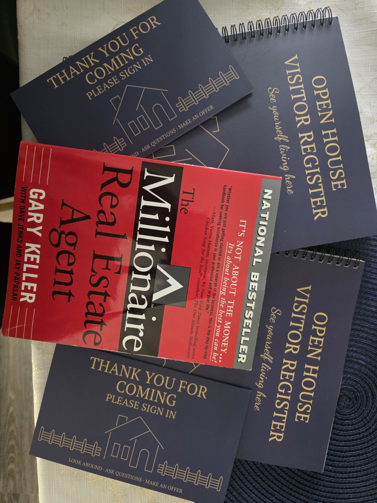 Open House Register Guest Registry and Millionaire real Estate Agent book