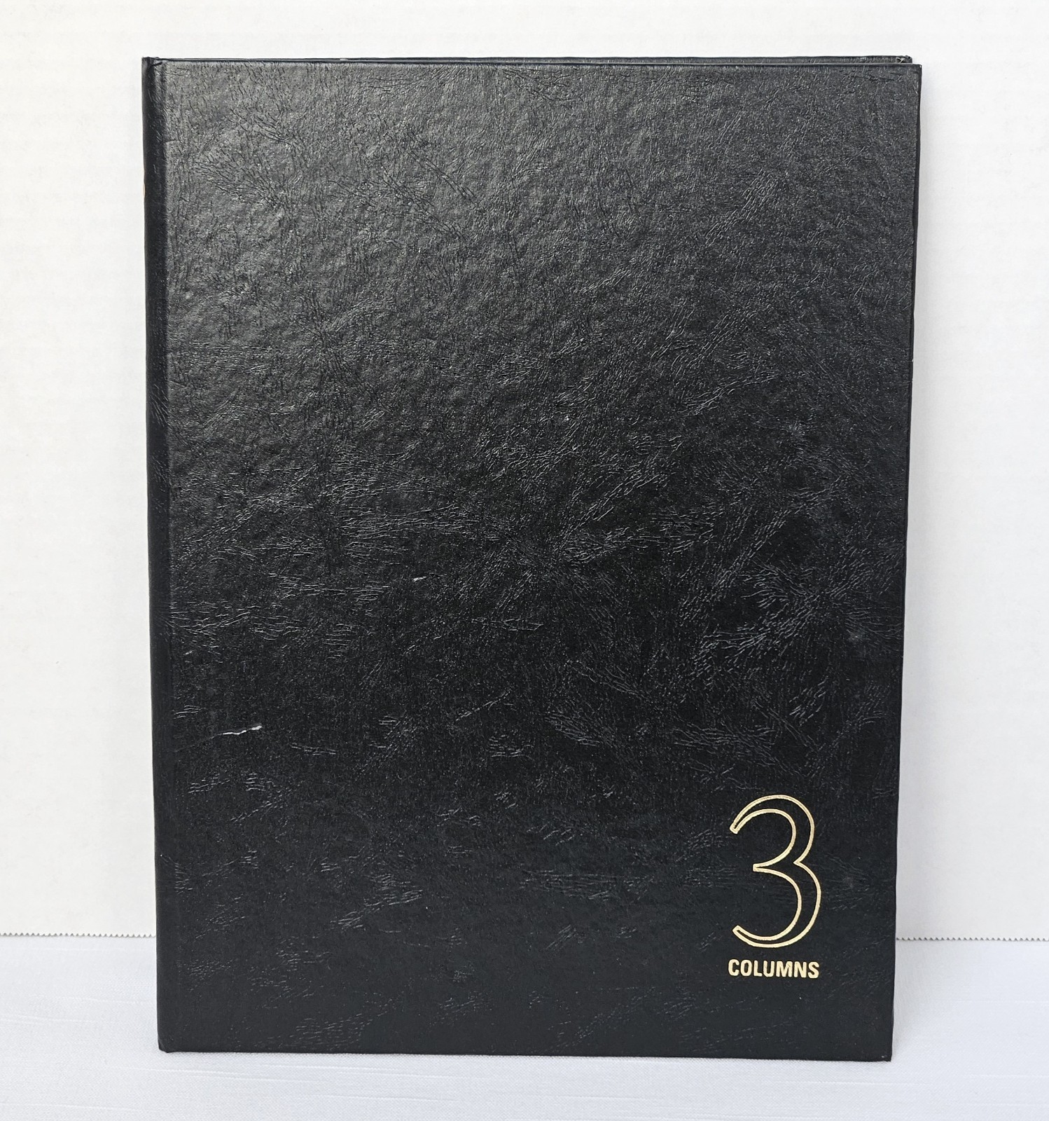 Wilson Jones 3 Column Accounting Ledger Book, 31 Lines, 80 Pages, Hard Cover Blk