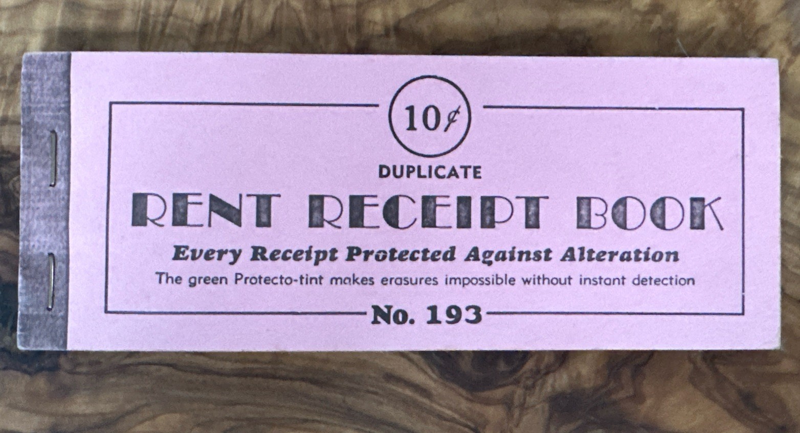 Two Steel City Rent Receipt Book No. 193 Complete W Carbon Paper Vintage 40s 50s