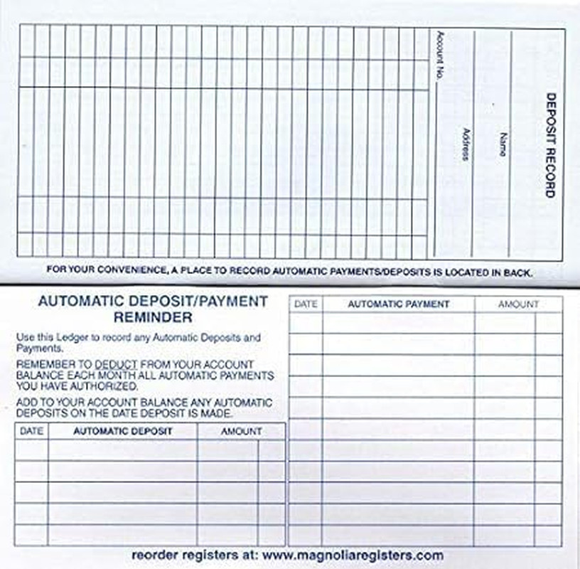 18 Pack Check Registers for Personal Checkbook, 24-25-26 Calendars, Transaction