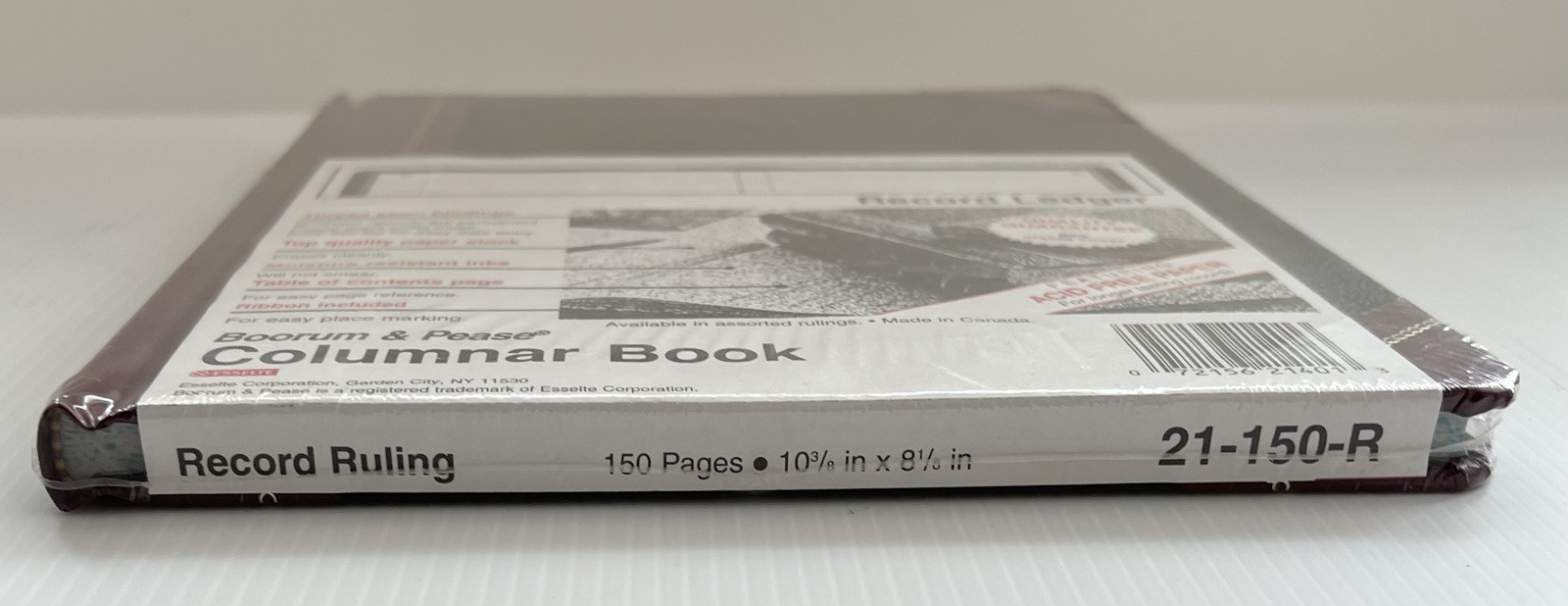 Vintage Sealed Boorum & Pease Columnar Book Record Ruling Black Cover • 150 Pgs
