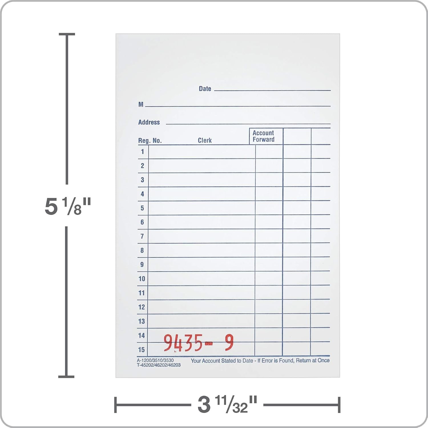 General Purpose Sales Book 10 Pack 2 Part Carbonless Receipt Invoice Form DC3510