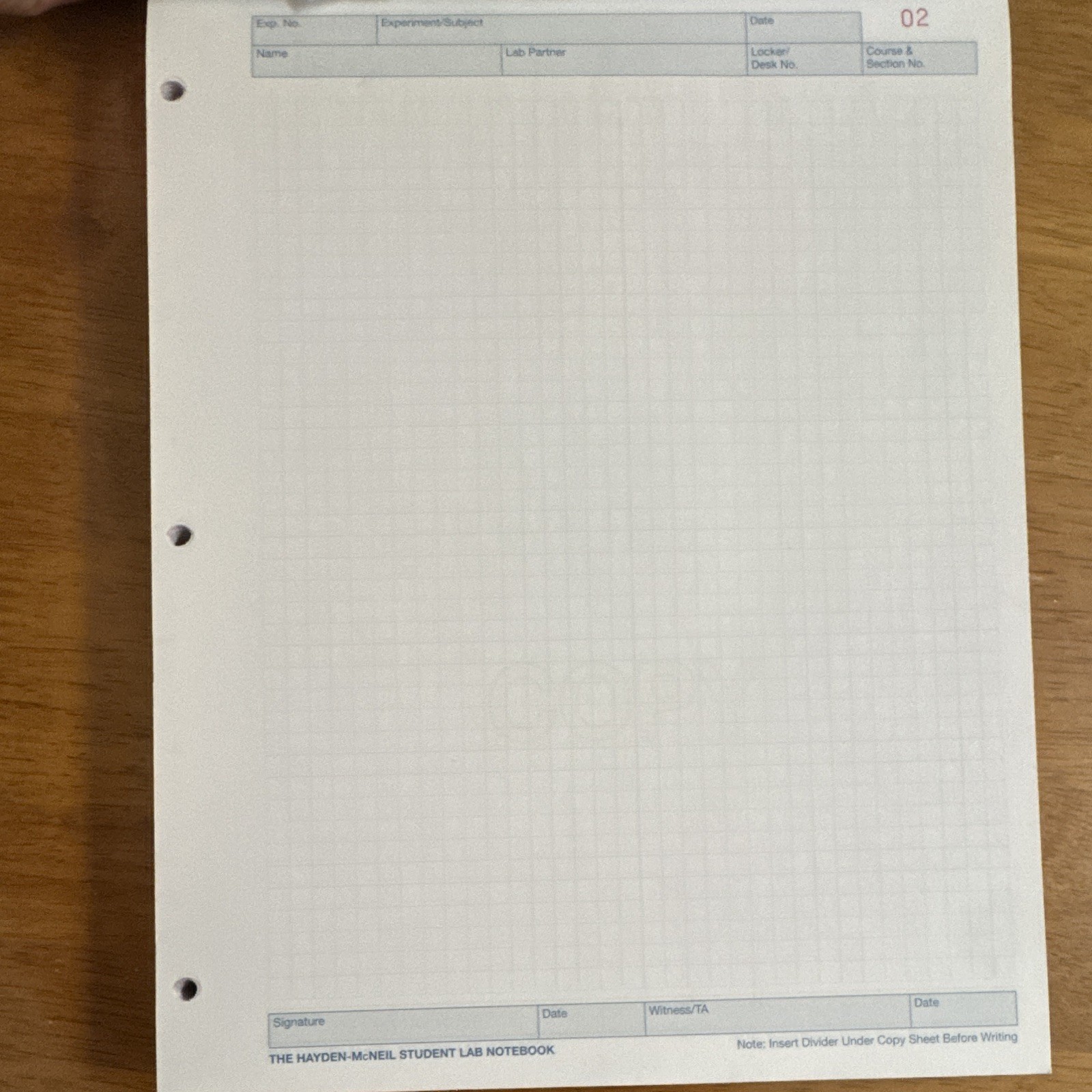 Hayden-McNeil Student Chemistry Lab Notebook PB100, 99 Duplicate Sets
