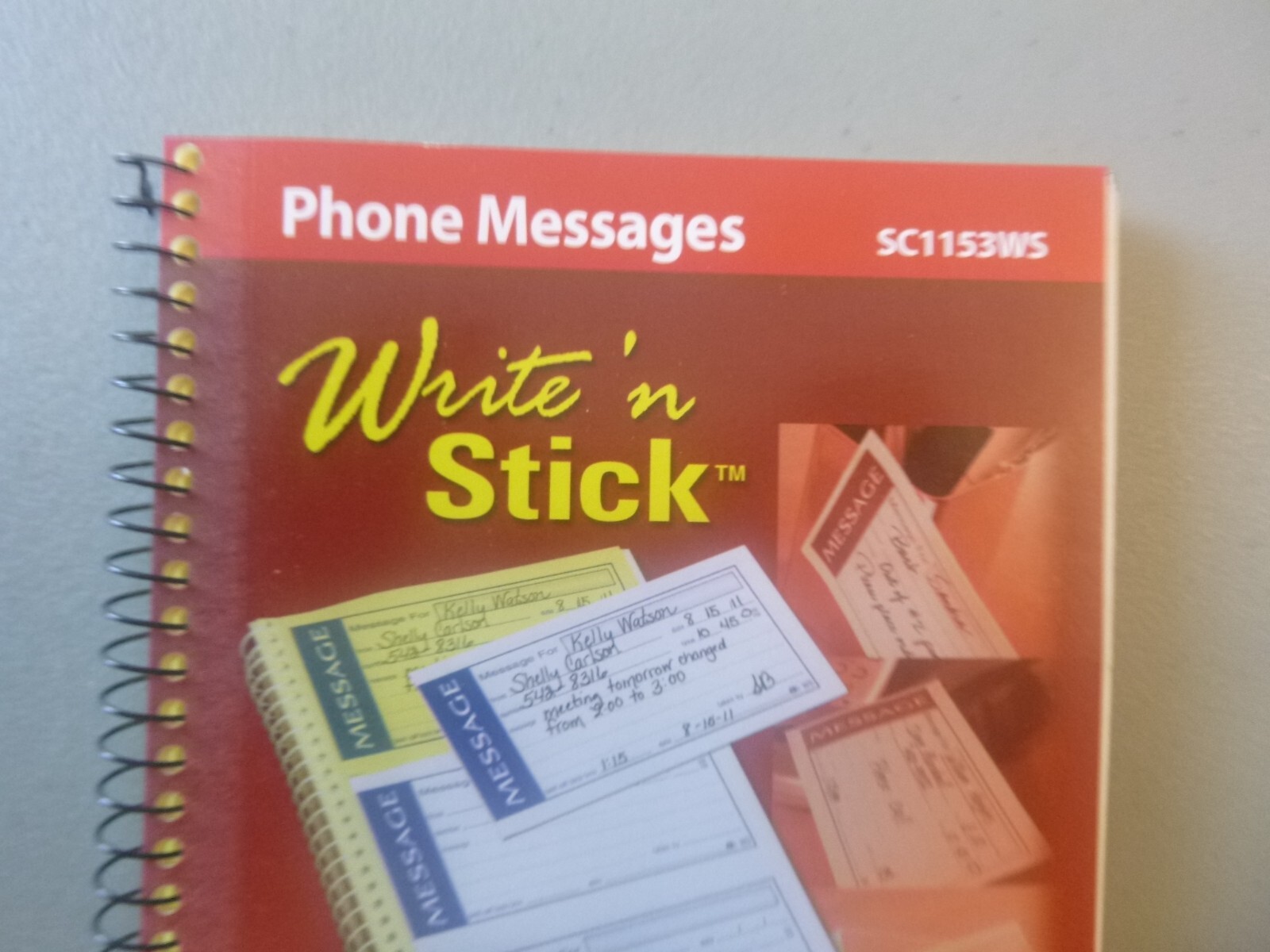 Adams phone messages book, SC1153WS, Write ‘N Stick, 2 part, 200 carbonless sets