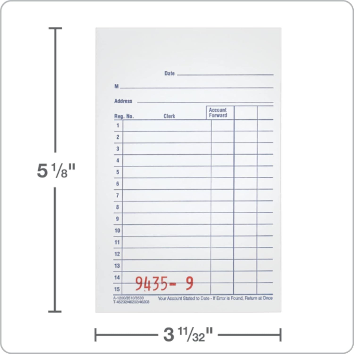General Purpose Sales Book, Carbonless, (Pack of 10) (DC3510)
