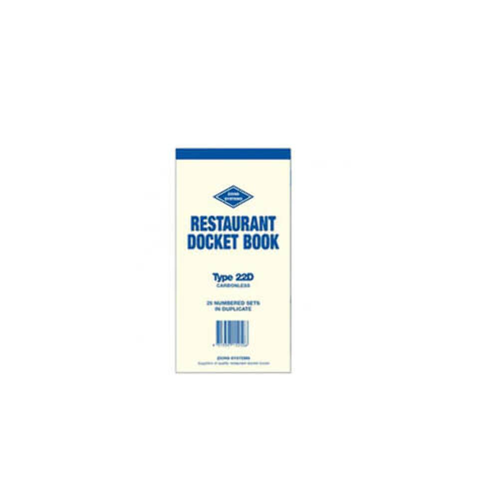 Zions Carbonless Duplicate Quality Restaurant Docket Book Consecutively Numbered