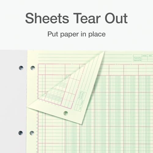 ADAMS ANALYSIS PAD, 8 1/2″ X 11″, 100 PAGES (50 SHEETS), 6 COLUMNS, GREEN
