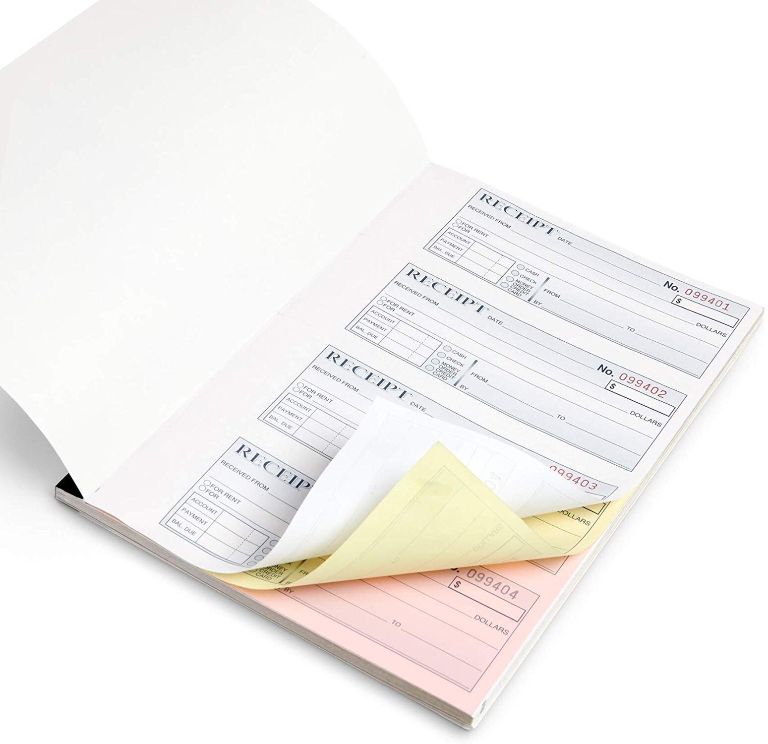 Blue Summit Supplies Triplicate Receipt Book, 100 per Book, 500 Total, 5 Pack…