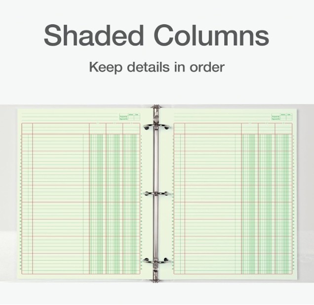 Adams Columnar Analysis Pad 3 Column 8 1/2 X 11 Single Page Format 50 Sheets/pad
