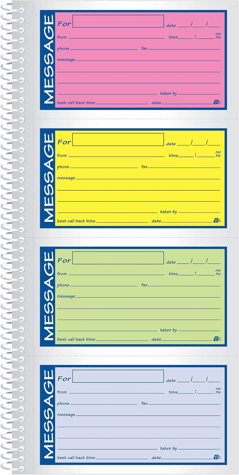 ® High Impact Phone Message Book, 2-Part Carbonless, 5-1/4″ X 11″, 2 Sets per Bo