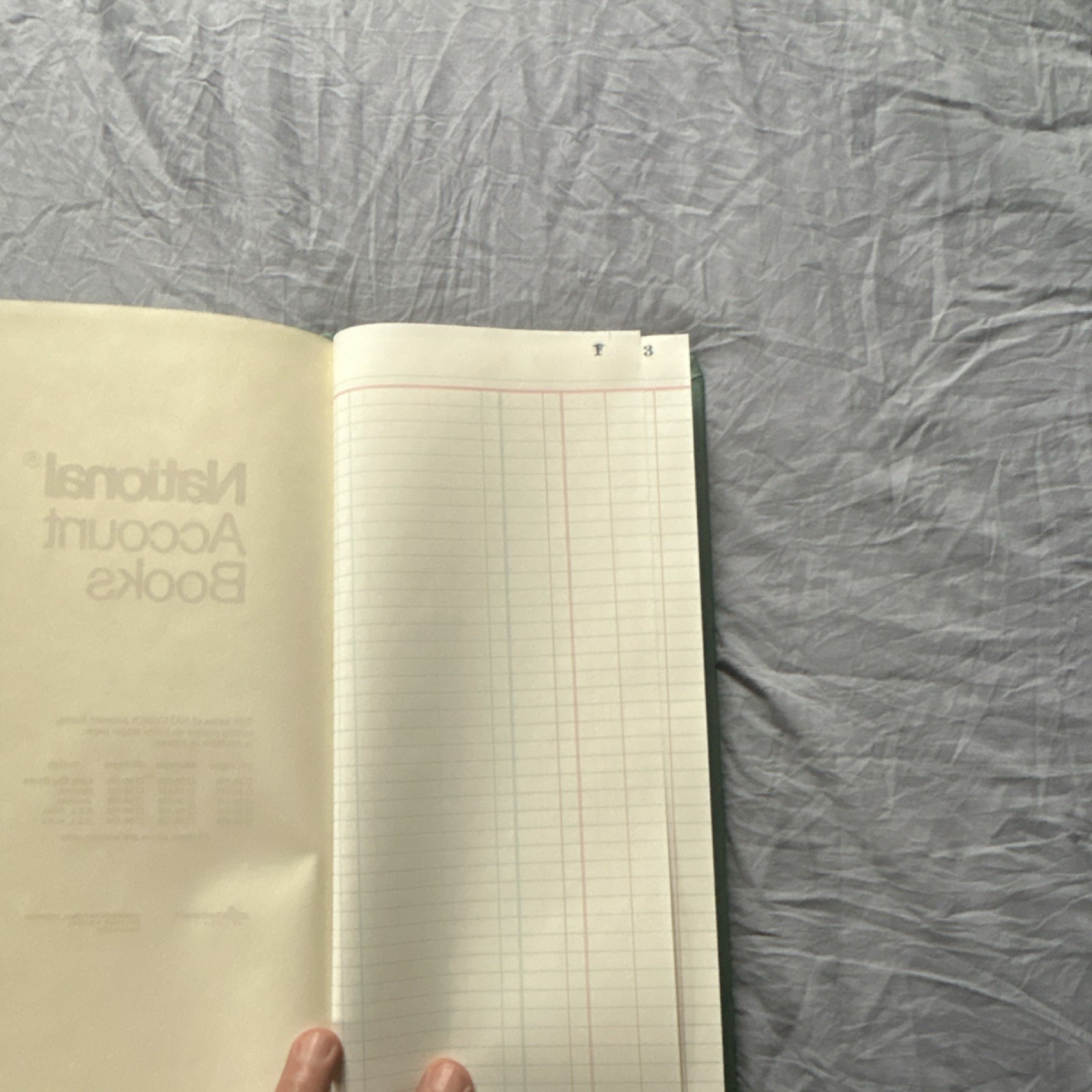 National Day Book Green Ledger Account Book for Record Keeping and Ledger Book
