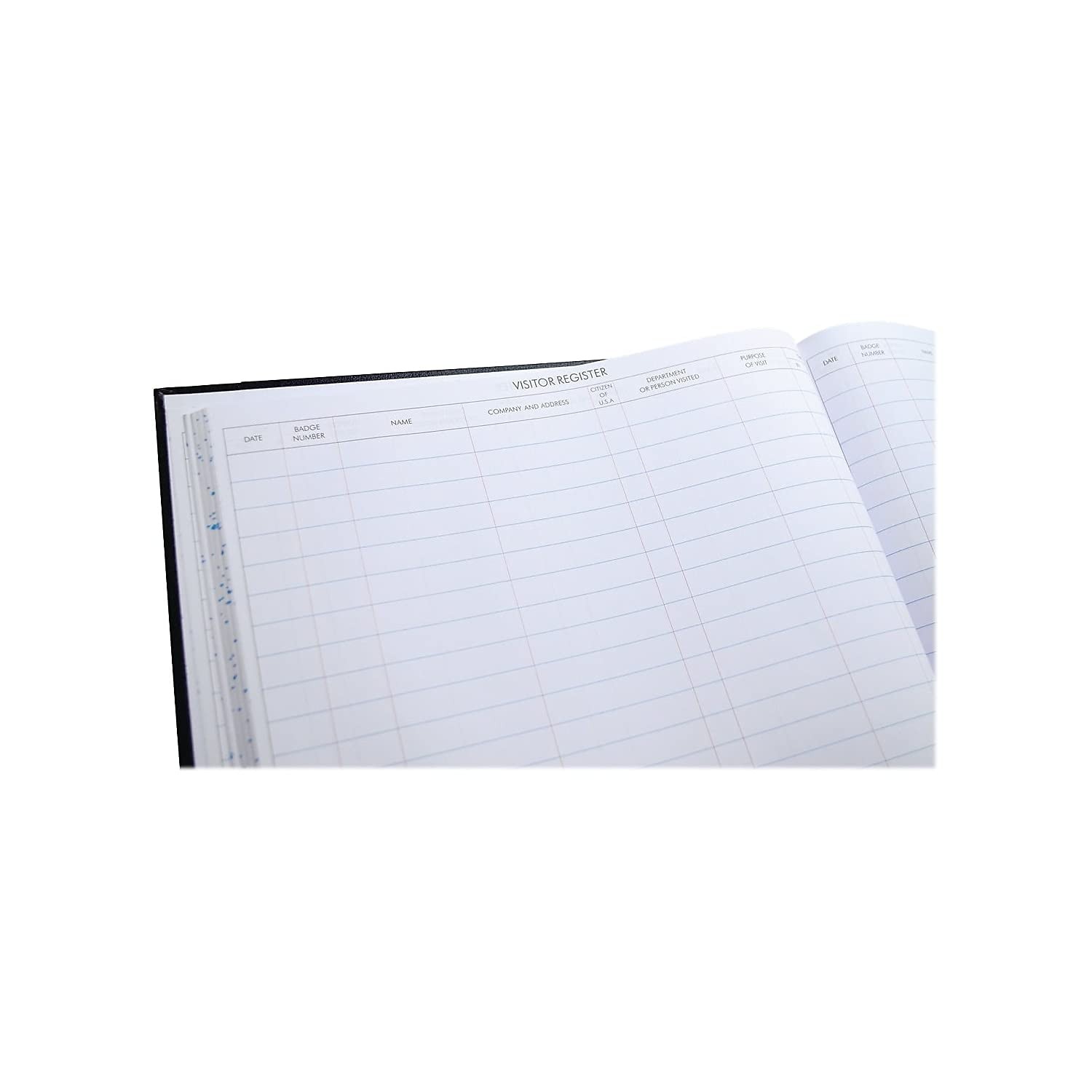 Wilson Jones S491 Detailed Visitor Register Book, Black (Pack of 1),