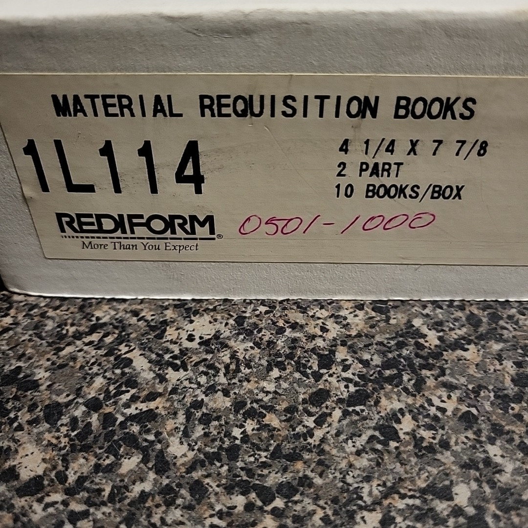 VINTAGE! REDIFORM Material Requisition Book, Two-Part Carbonless, 50-Set Book