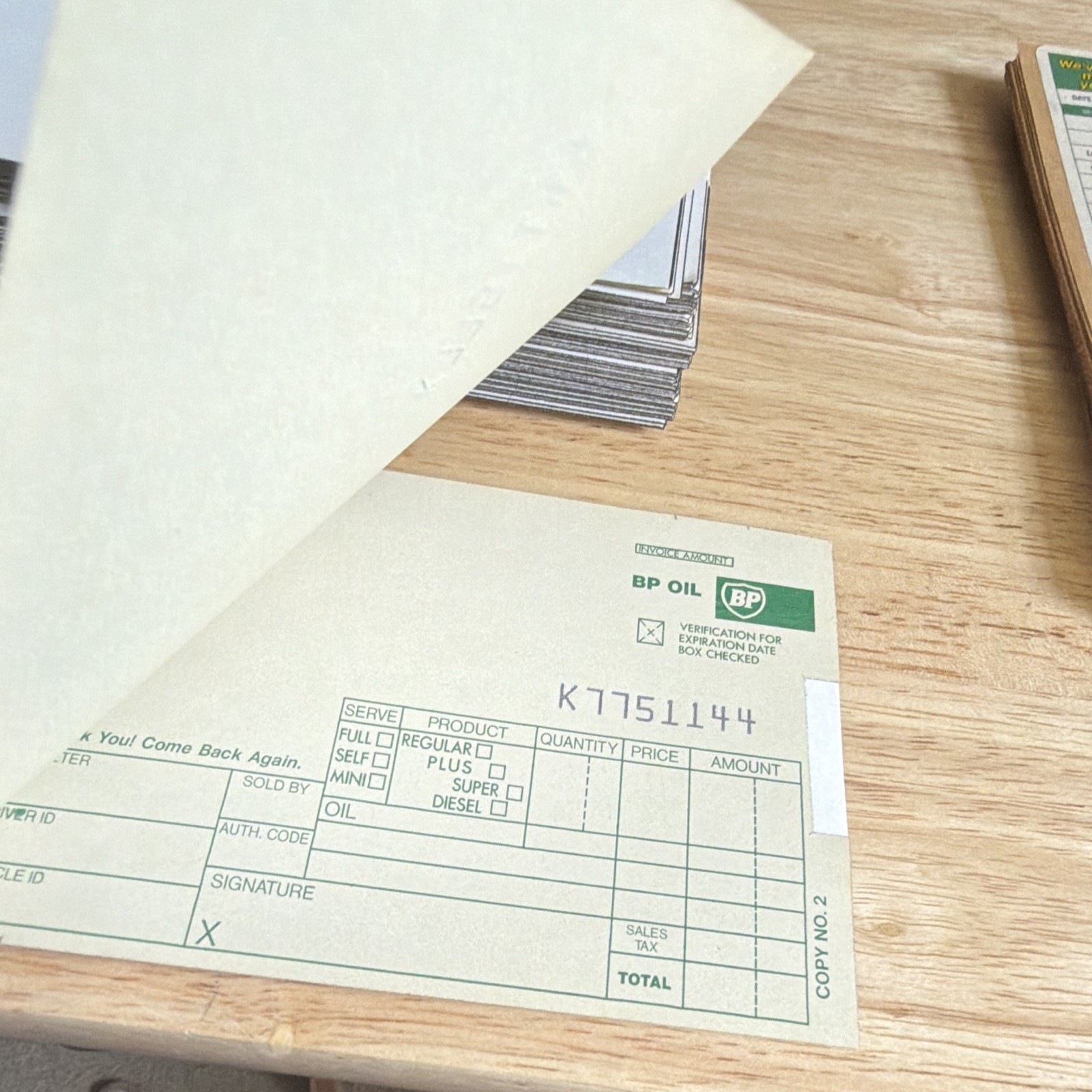 BP Invoices Invoice/Receipt Multi-Part Form Pads, Model/MPN K7151531