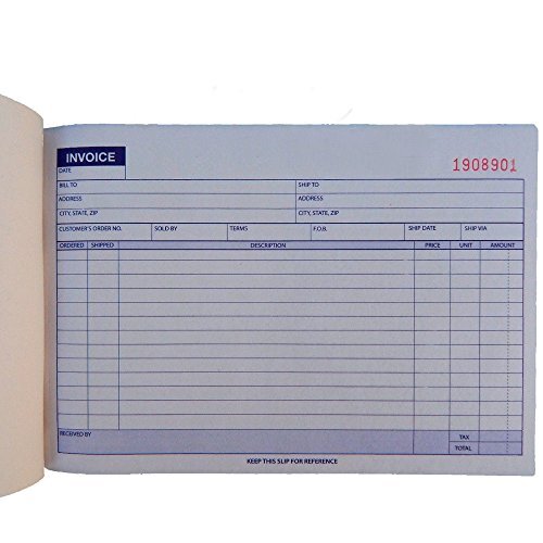 10 Carbonless Invoice Receipt Record Book 2 Part 50 Sets Duplicate Receipt