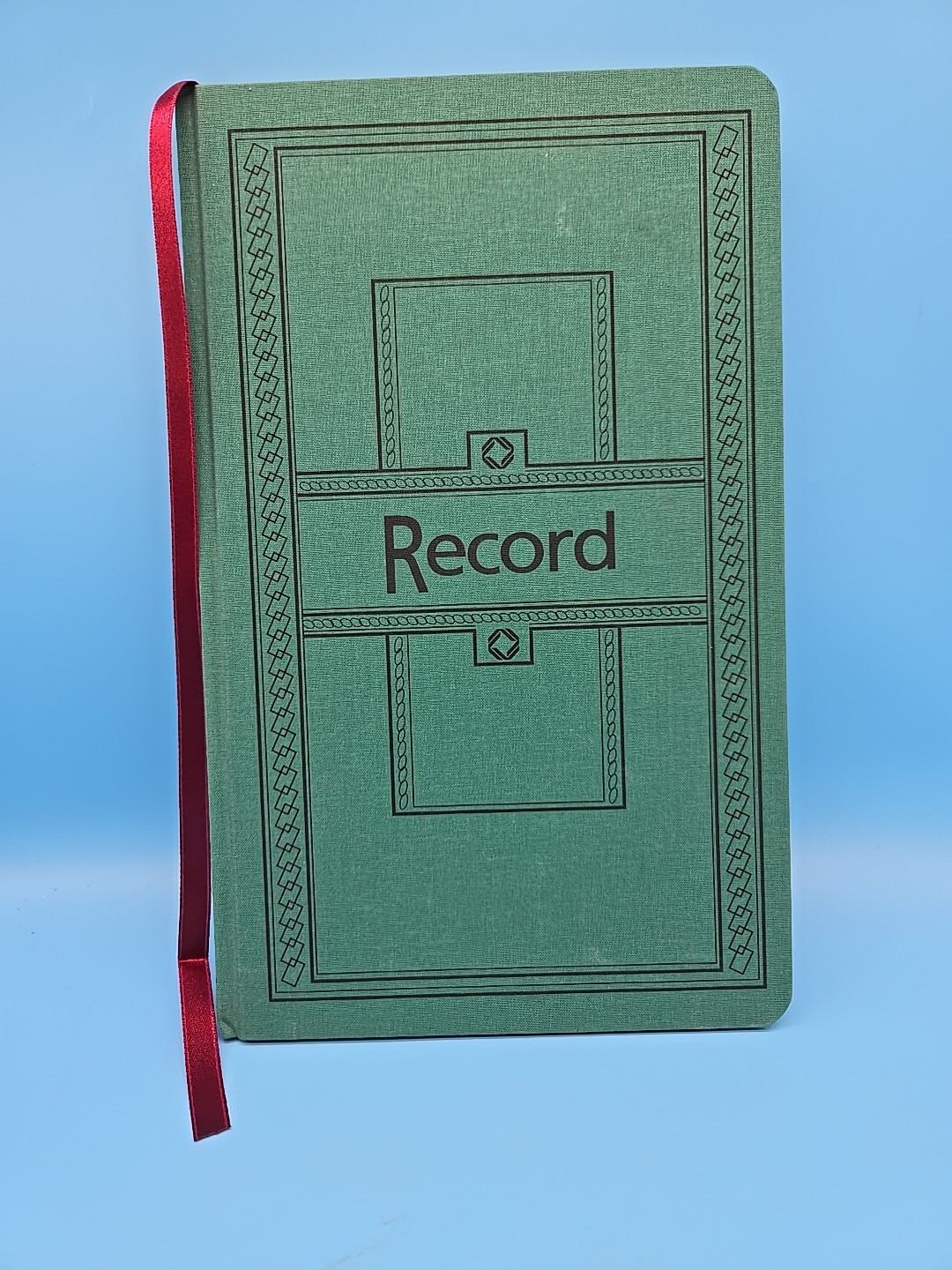 Record Book 160 Pages 12 1/8 x 7 5/8 Corporate Express – MISSING ONE PAGE Green