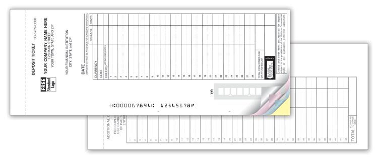 100017 Classic Loose Sets Deposit Tickets 8 7/8×3 3/8″ QTY 150 2 parts