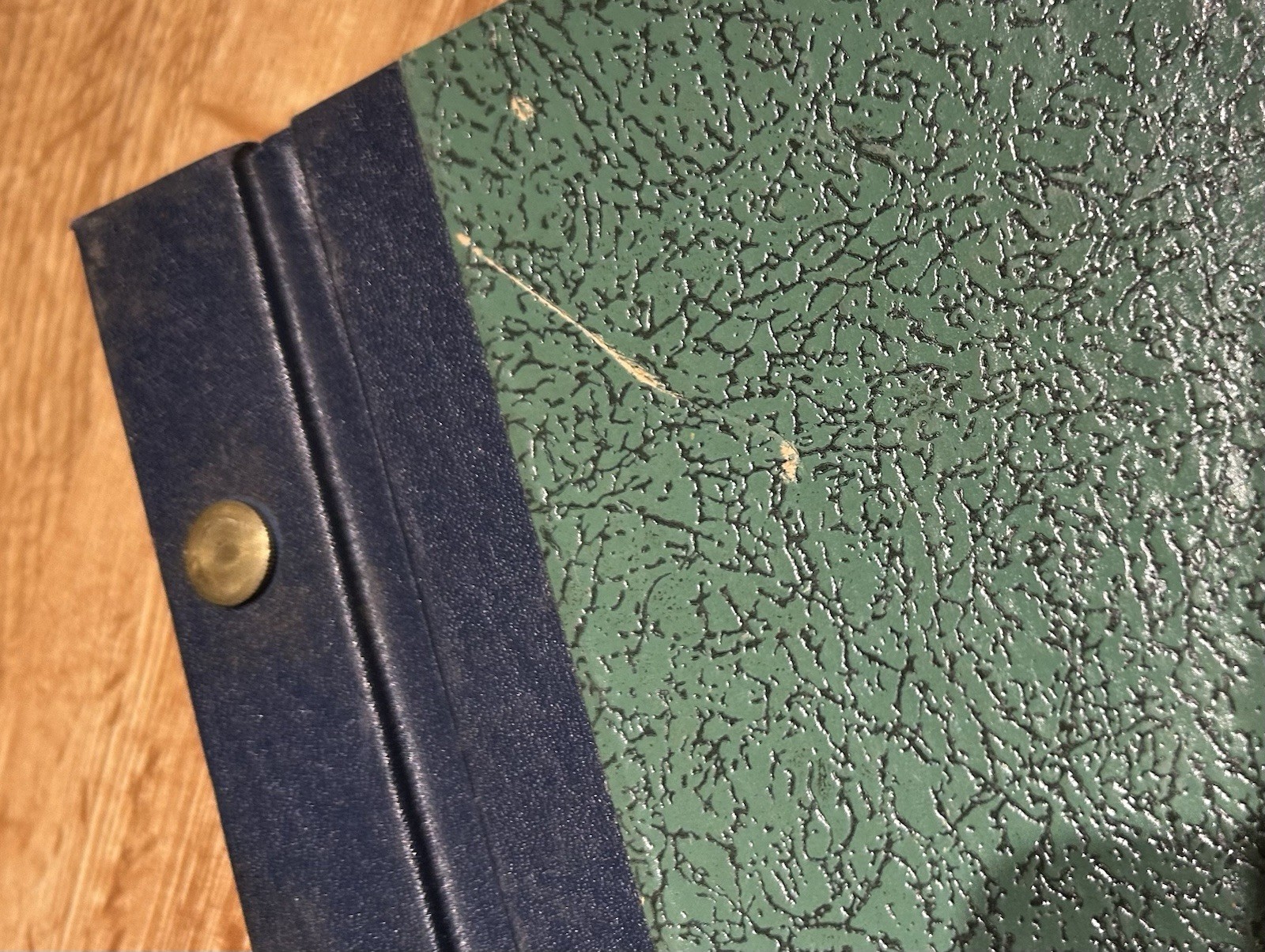 Vintage 2 Post Log Book Ledger 13 3/8 x 8 1/2 x 7/8
