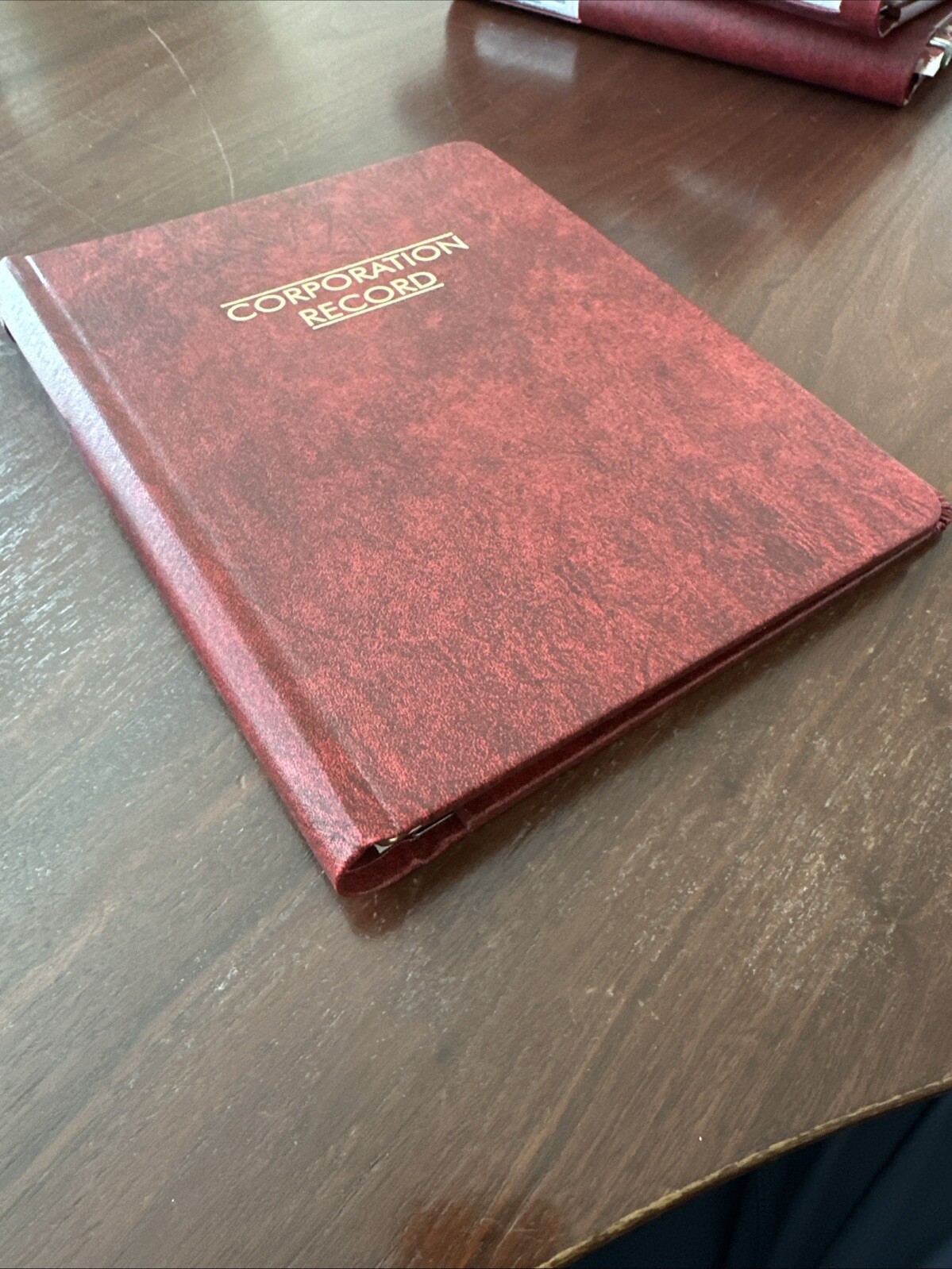 Corporation Corporate Record Binder Book
