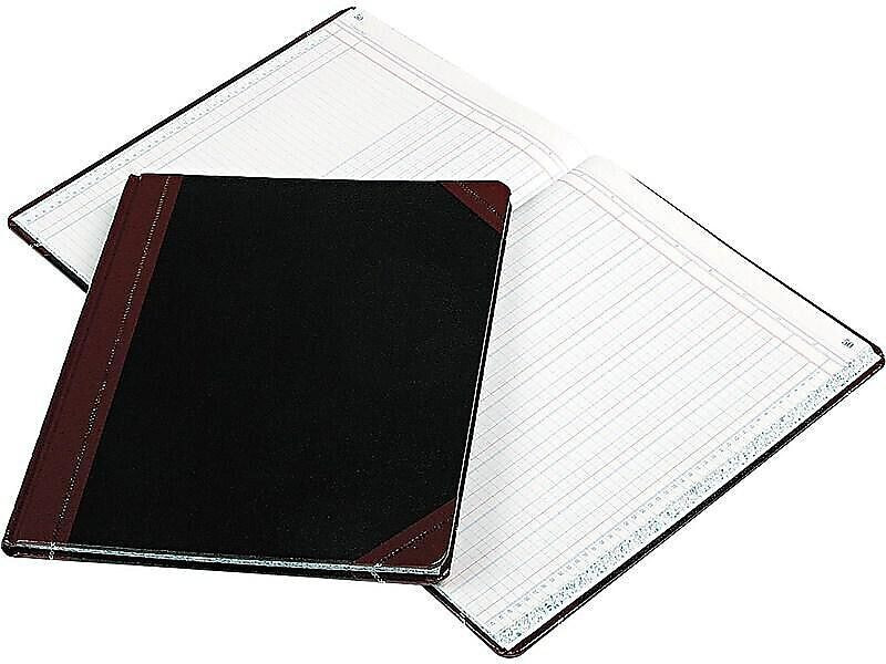 Boorum & Pease Columnar Accounting Book 12 Column Black Cover 150 Pages 10 1/8 x