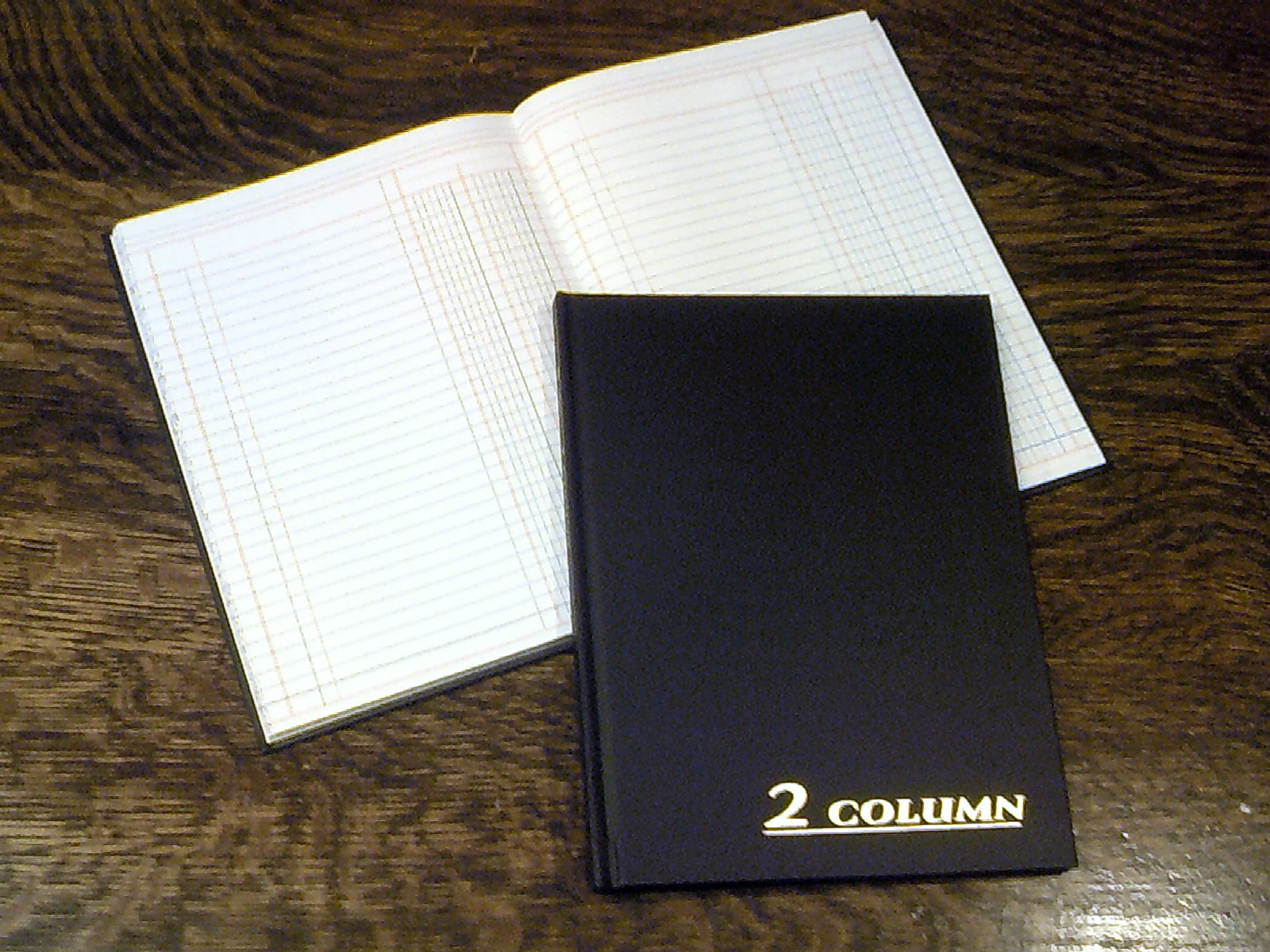 Adams Account Book, 2 Columns, 7 x 9.25″, Black, 80 Pages, # ARB8002M, Ledger