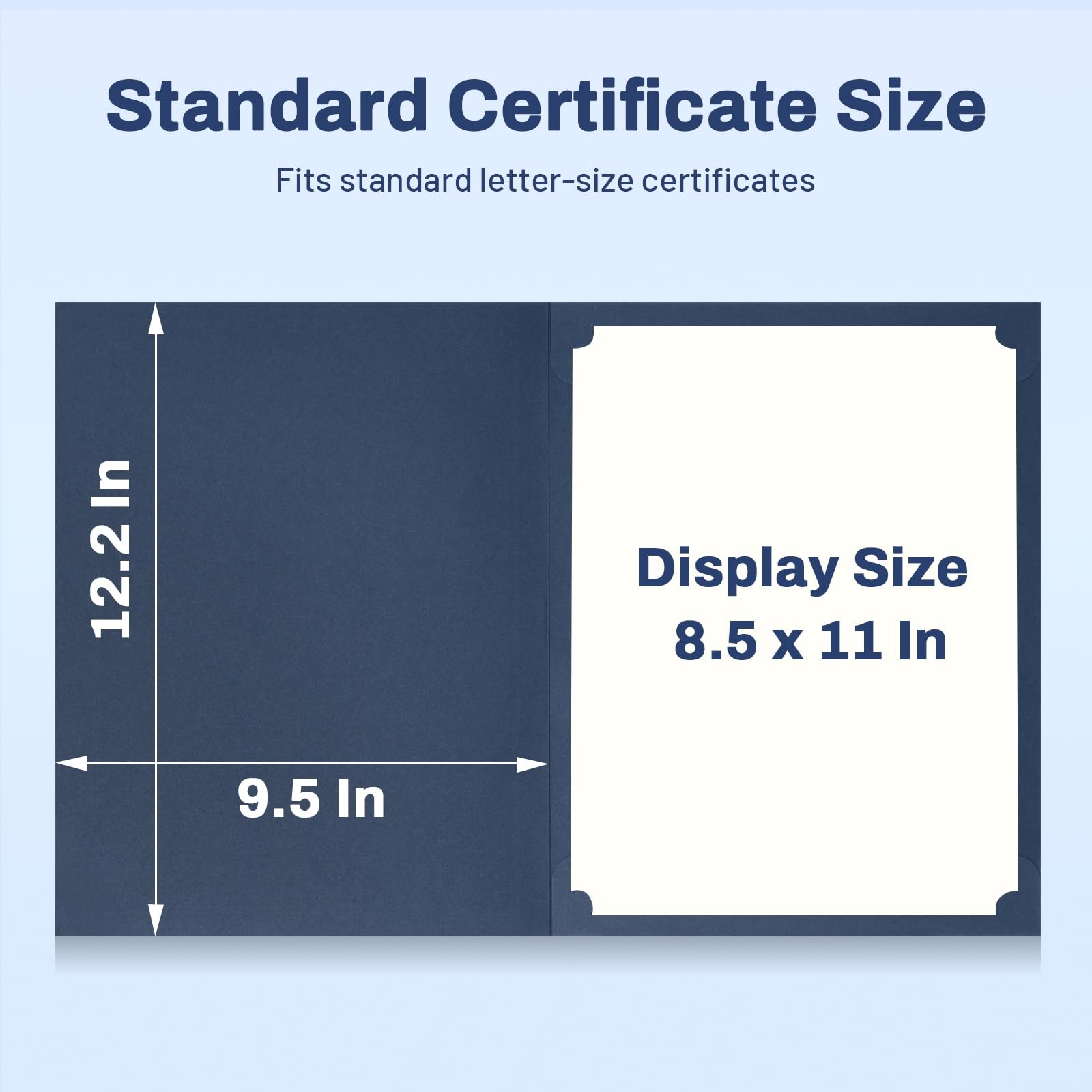 SUNEE Certificate Holders(Blue, 60 Packs, New Pattern), 60 Blue