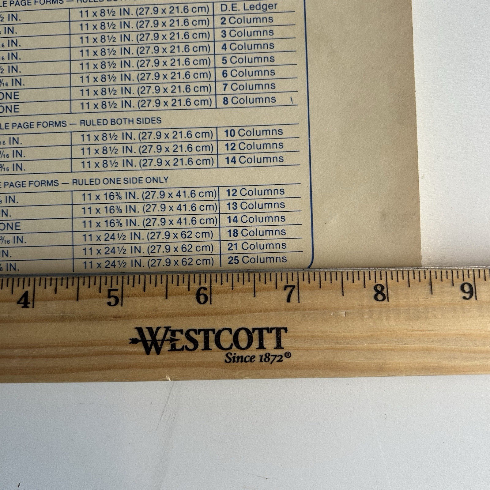Vernon McMillan Columnar Ring Book Pads 6104 4Col Rite-Across, 50 Shts