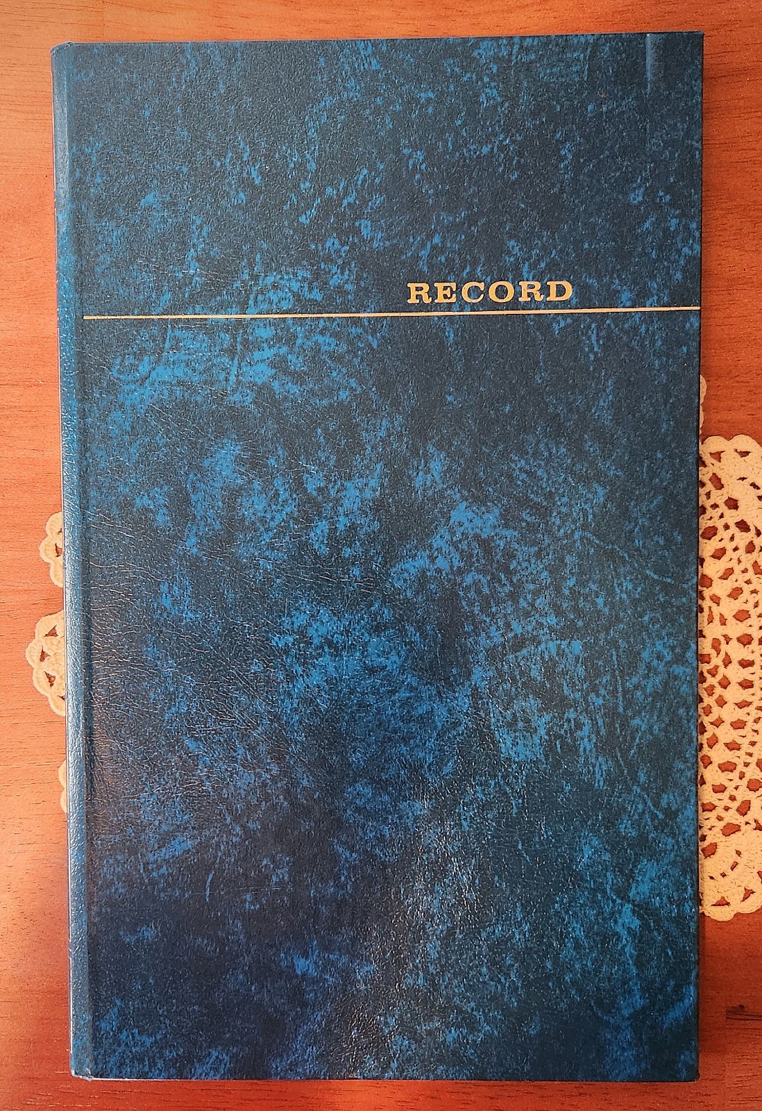 Vtg. Blue Marble Vernon McMillan Account Record Book 150 Pages 12 1/8″ x 7 3/4″