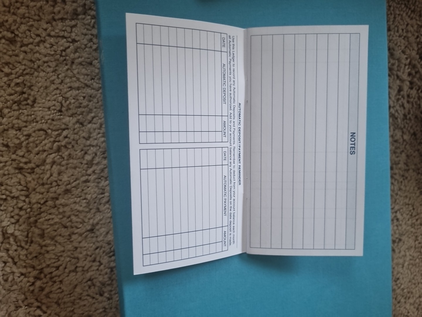 Wachovia Check Holder And blank Transaction Register