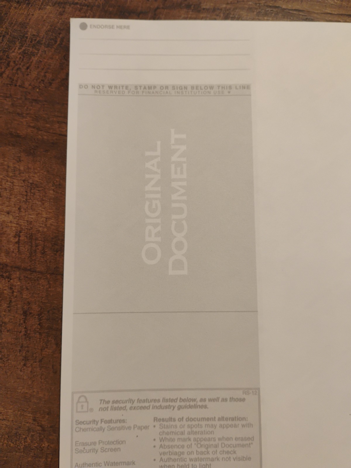Three Part Security Business Checks 8.5×11 Blue Top Open Box Of 1,000