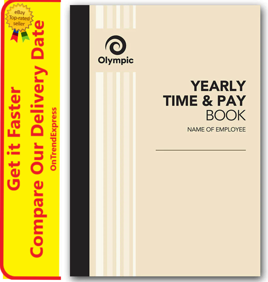 Olympic Yearly Time and Pay Book 32 Pages ATO Compliant A5 210x148mm 140583 NEW*
