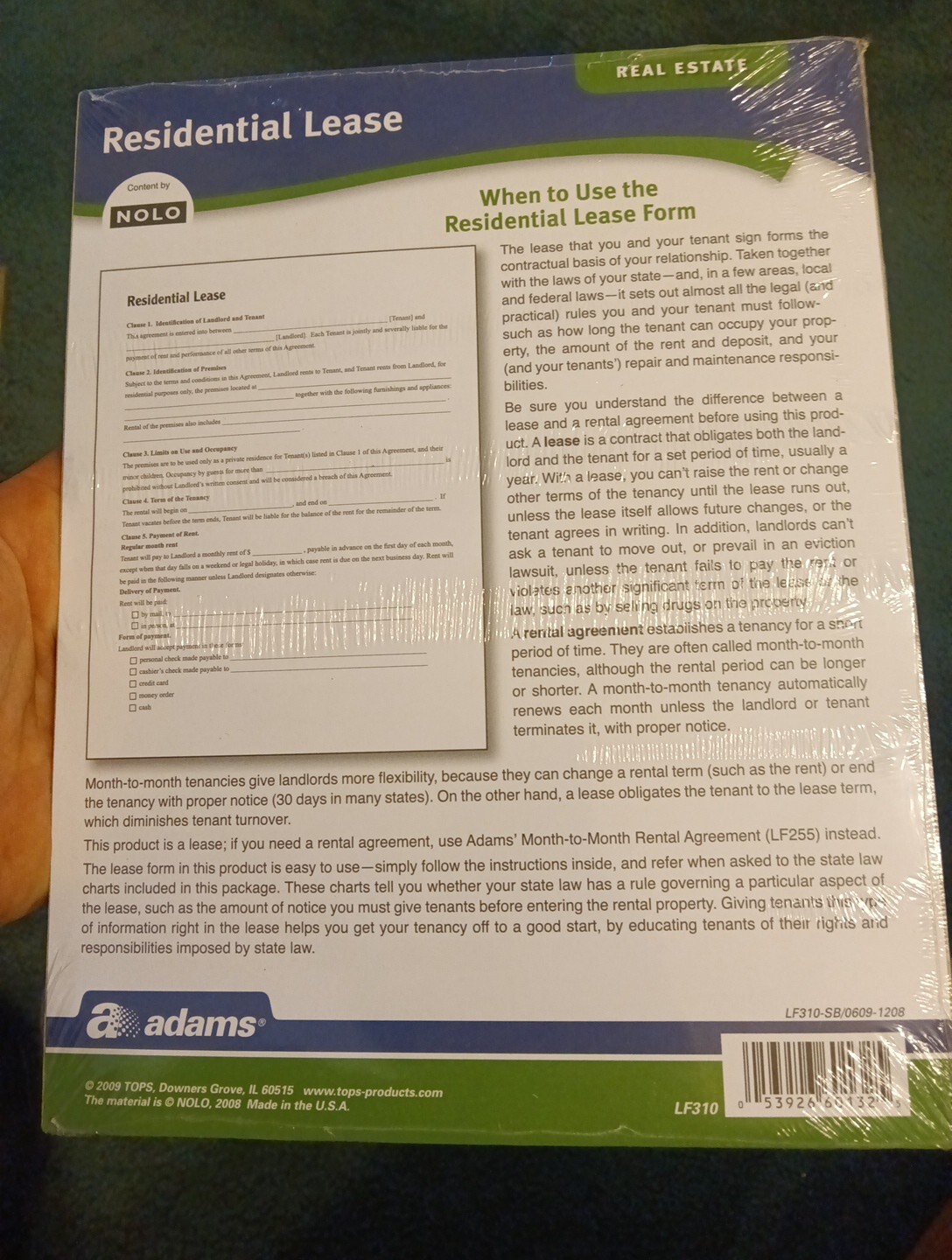 Adams Carbonless Rental Applications 8.5″ x 11″ 4 Sets/Book (LF310)