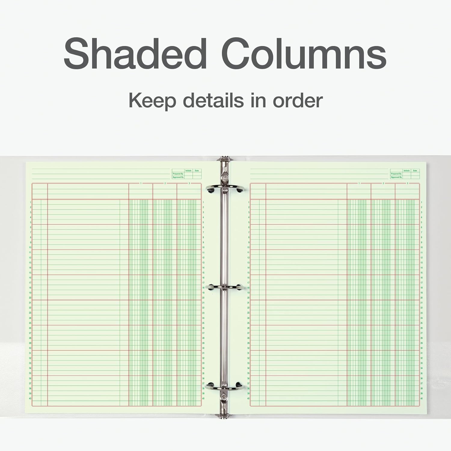 Columnar Analysis Pad, 3 Column, 8 1/2 X 11, Single Page Format, 50 Sheets/Pad (