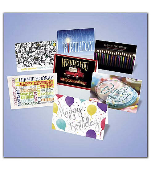BDFRESH Birthday Card Bundle Set 50 Assorted Cards With Envelopes 7 7/8 x 5 5/8″