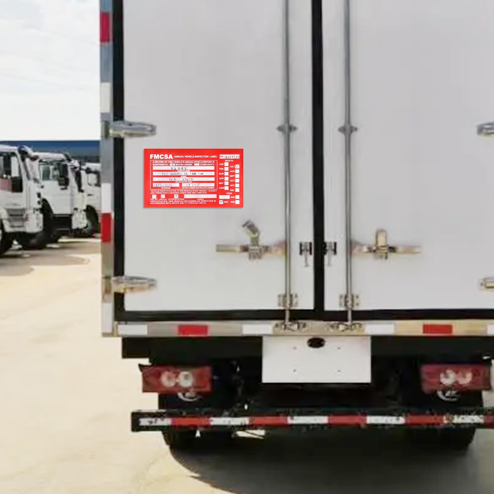 30 Vehicle Inspection Report Forms with 30 DOT Compliant Adhesive Stickers