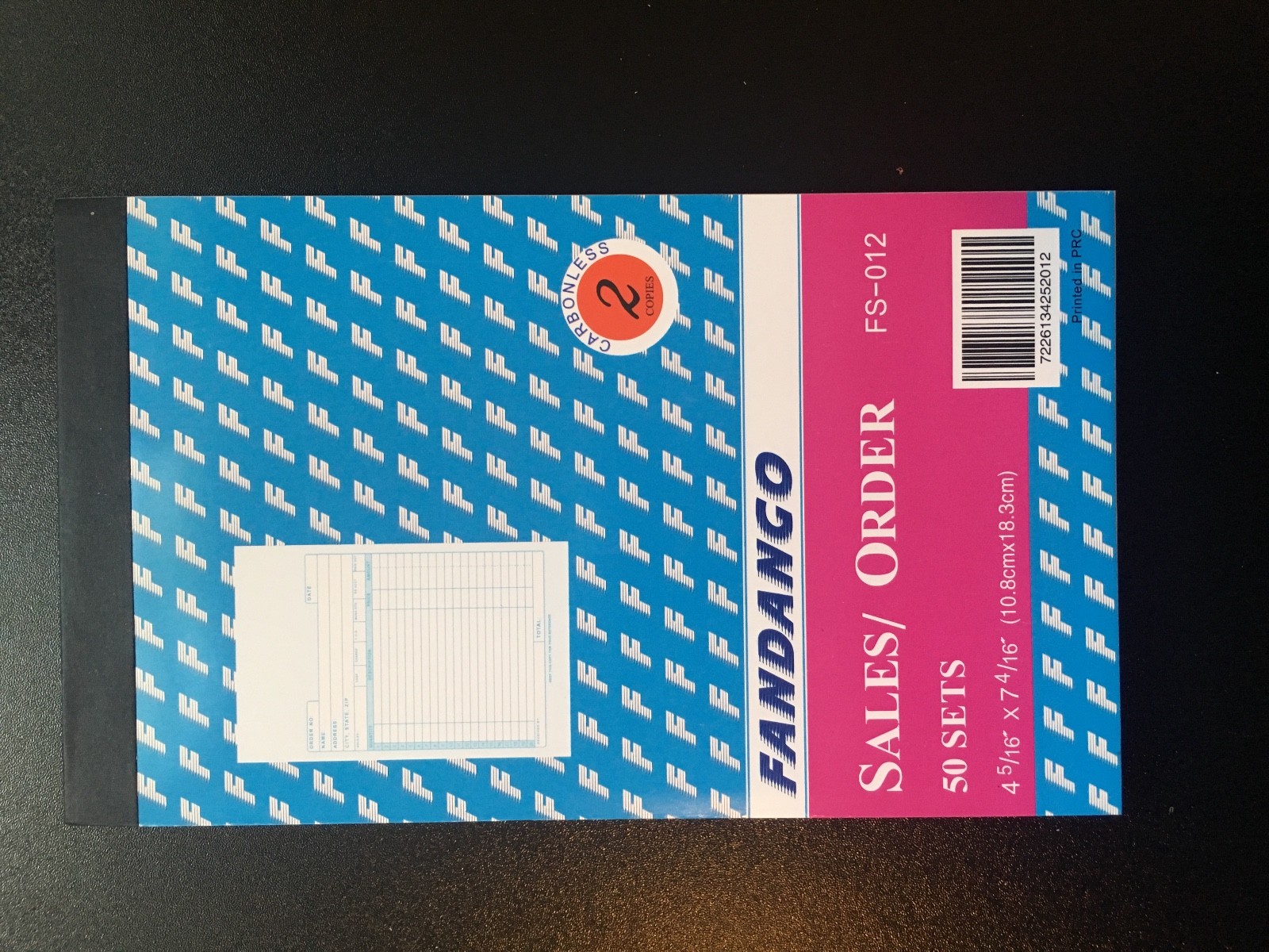 5 Pack: 2 part Carbonless Sales Order Books Receipt Form Invoice 50 Set 4.5×7.5