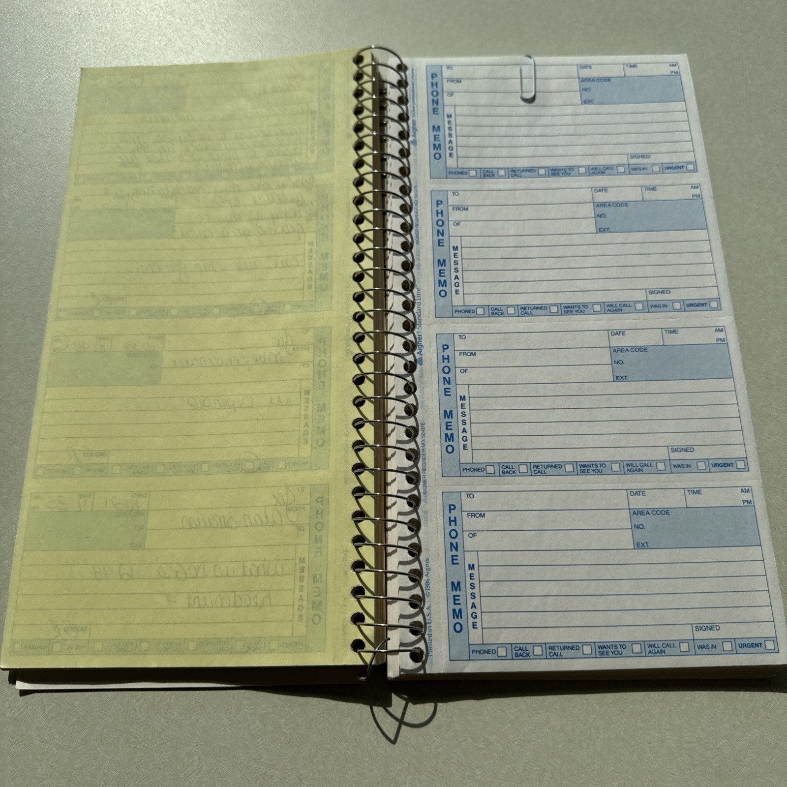 (3) Phone Message Books Avery 50-076 400 Msg Carbonless Pads Lot of 3 Used